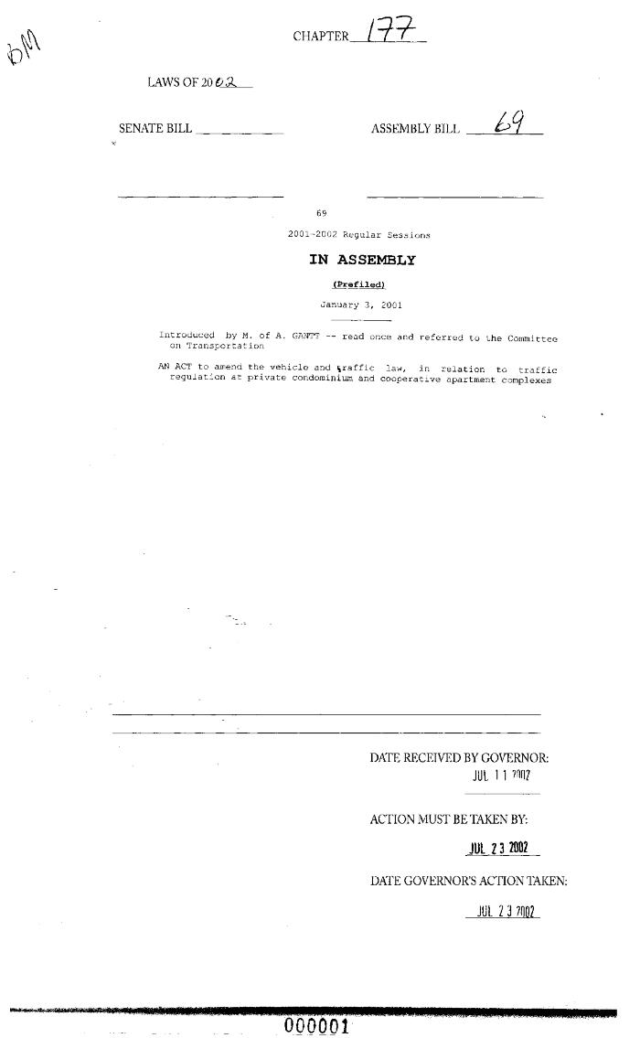 NYS Bill and Veto Jackets: 2002, Chapter 177