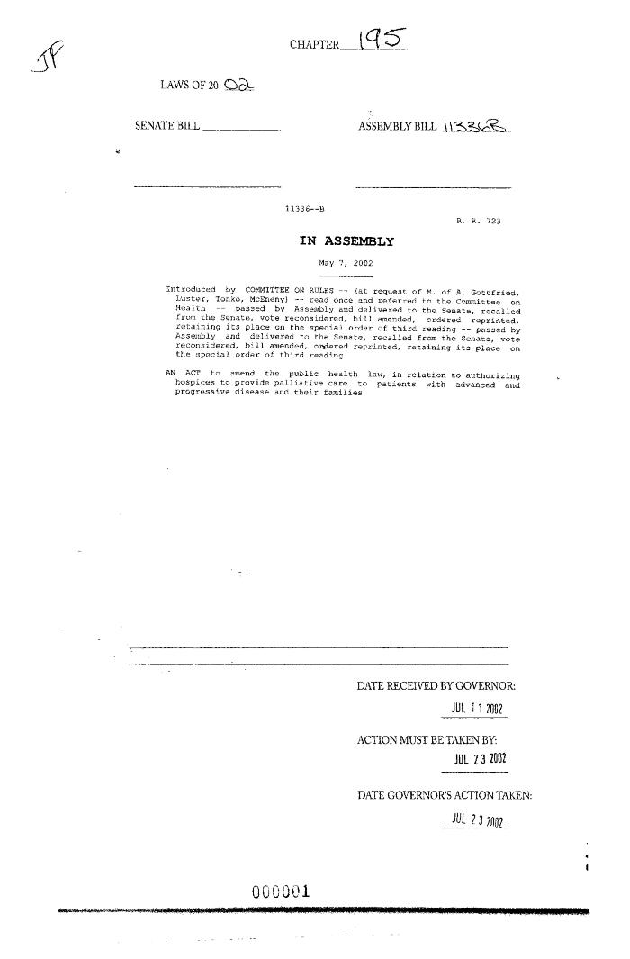 NYS Bill and Veto Jackets: 2002, Chapter 195