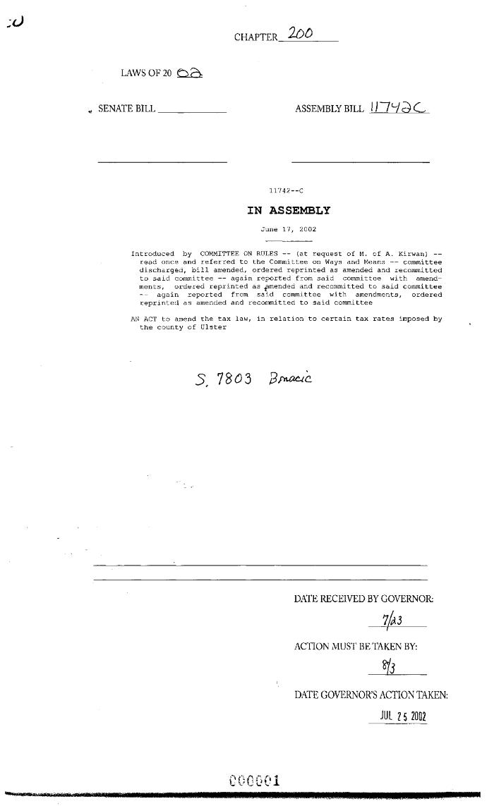 NYS Bill and Veto Jackets: 2002, Chapter 200