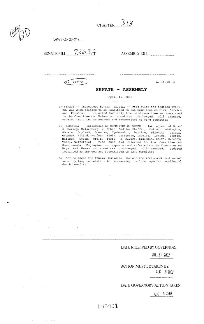 NYS Bill and Veto Jackets: 2002, Chapter 313