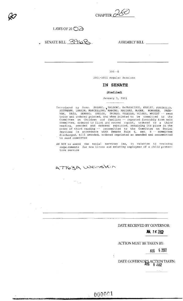 NYS Bill and Veto Jackets: 2002, Chapter 280