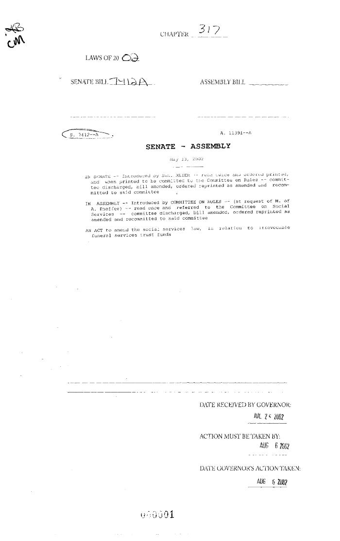 NYS Bill and Veto Jackets: 2002, Chapter 317