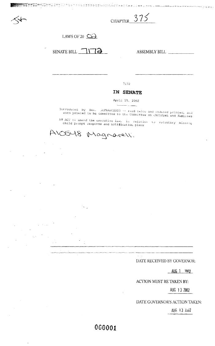 NYS Bill and Veto Jackets: 2002, Chapter 375