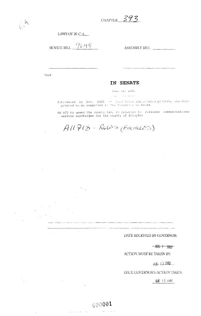 NYS Bill and Veto Jackets: 2002, Chapter 393