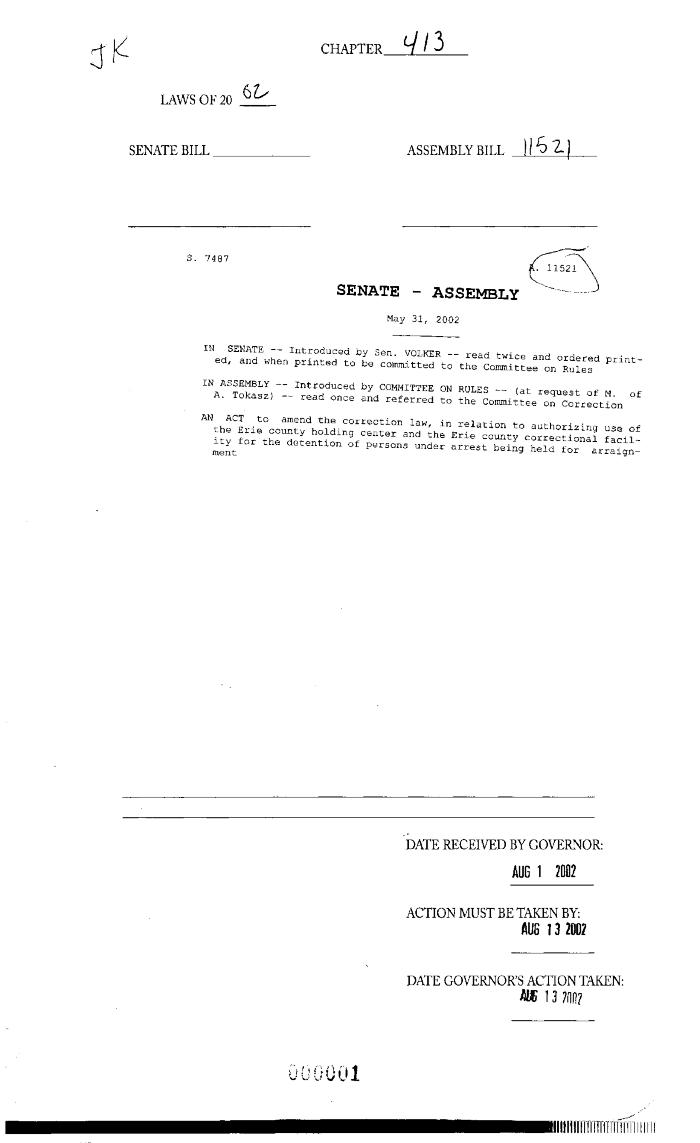 NYS Bill and Veto Jackets: 2002, Chapter 413