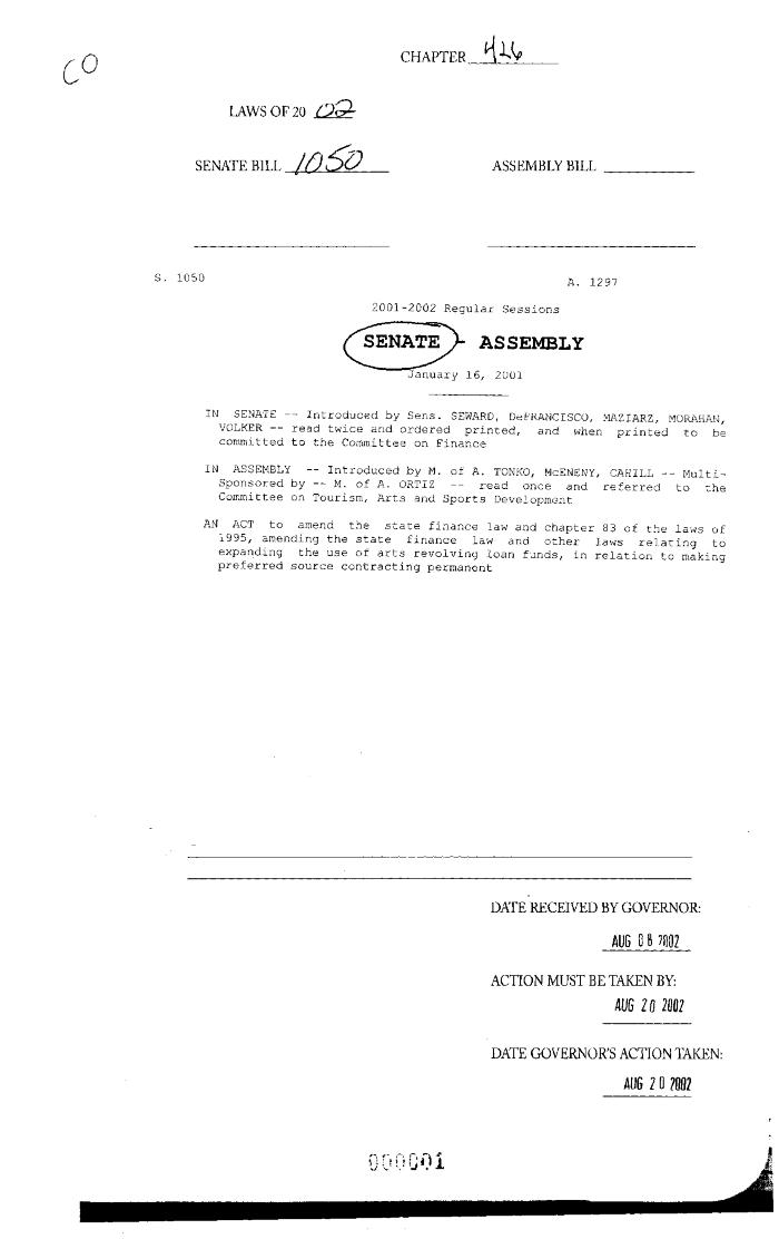 NYS Bill and Veto Jackets: 2002, Chapter 426