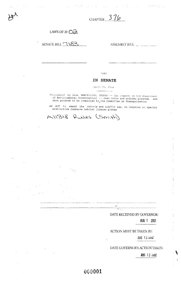 NYS Bill and Veto Jackets: 2002, Chapter 376