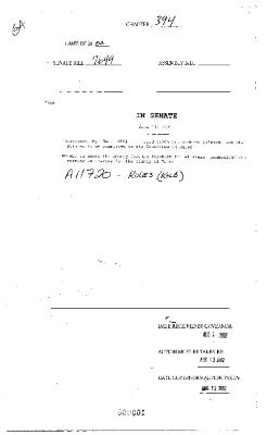 NYS Bill and Veto Jackets: 2002, Chapter 394