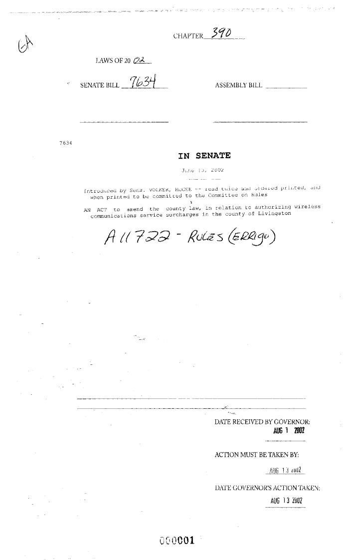 NYS Bill and Veto Jackets: 2002, Chapter 390