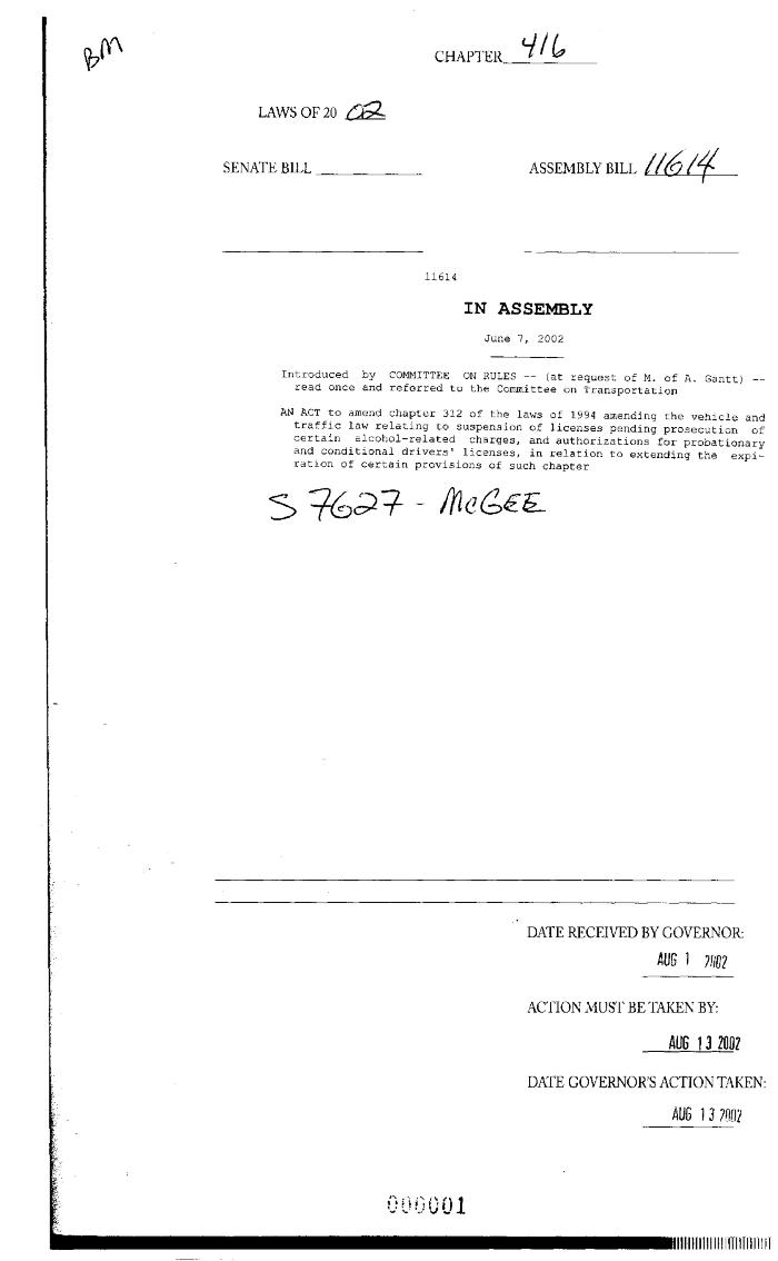 NYS Bill and Veto Jackets: 2002, Chapter 416