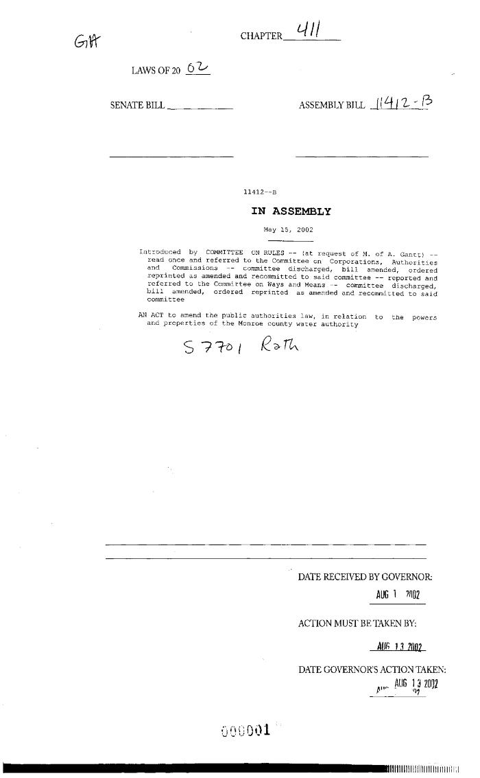 NYS Bill and Veto Jackets: 2002, Chapter 411