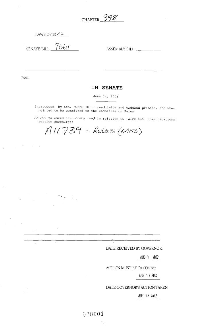 NYS Bill and Veto Jackets: 2002, Chapter 398