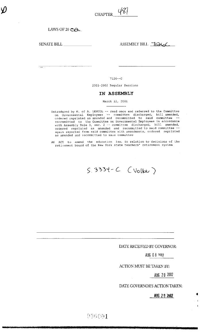 NYS Bill and Veto Jackets: 2002, Chapter 481