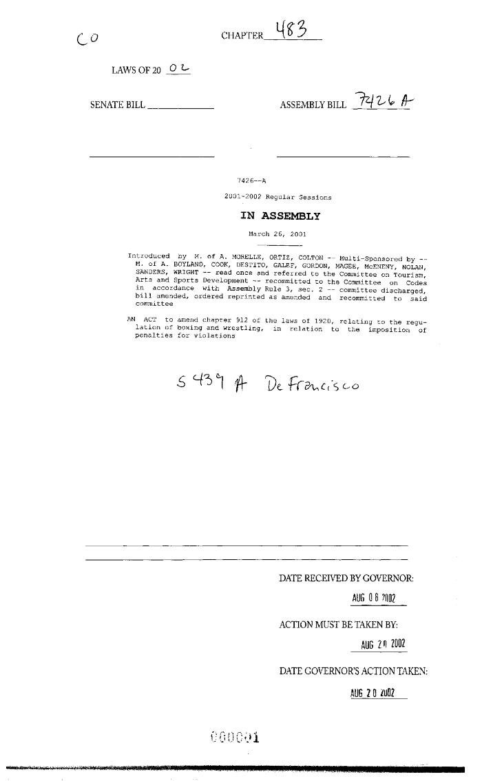 NYS Bill and Veto Jackets: 2002, Chapter 483