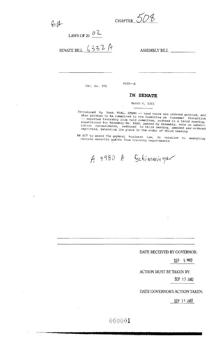 NYS Bill and Veto Jackets: 2002, Chapter 508