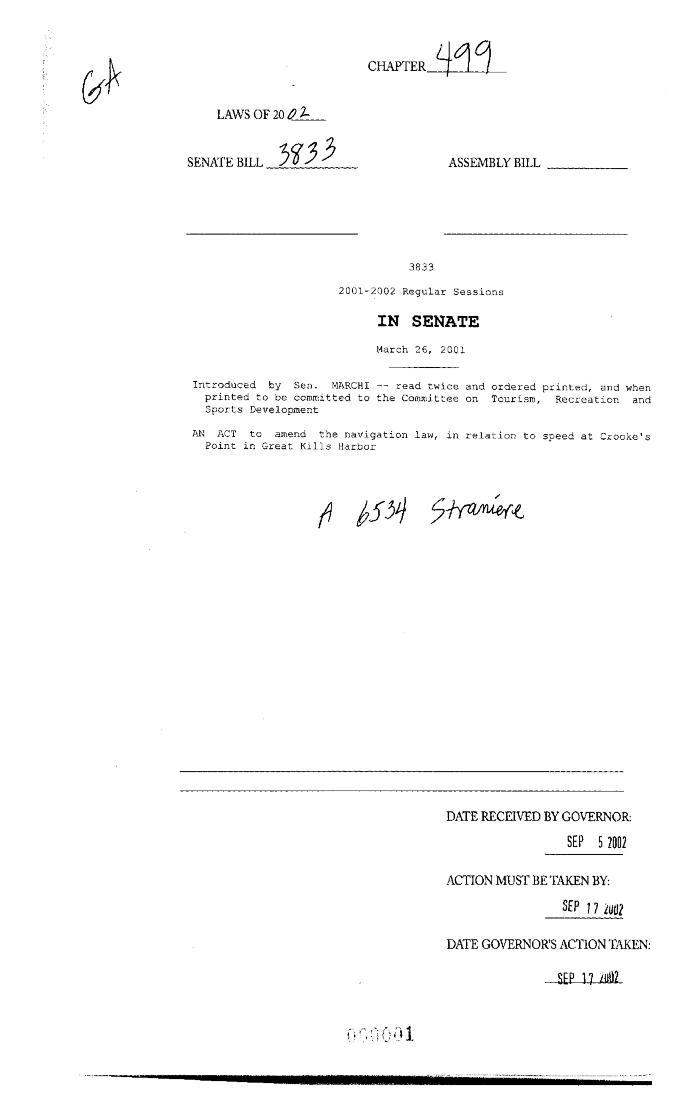 NYS Bill and Veto Jackets: 2002, Chapter 499