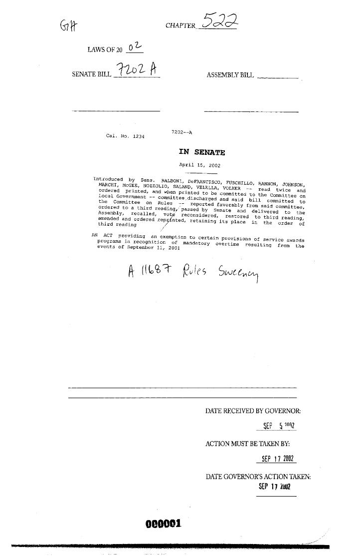 NYS Bill and Veto Jackets: 2002, Chapter 522