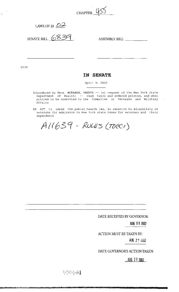 NYS Bill and Veto Jackets: 2002, Chapter 455