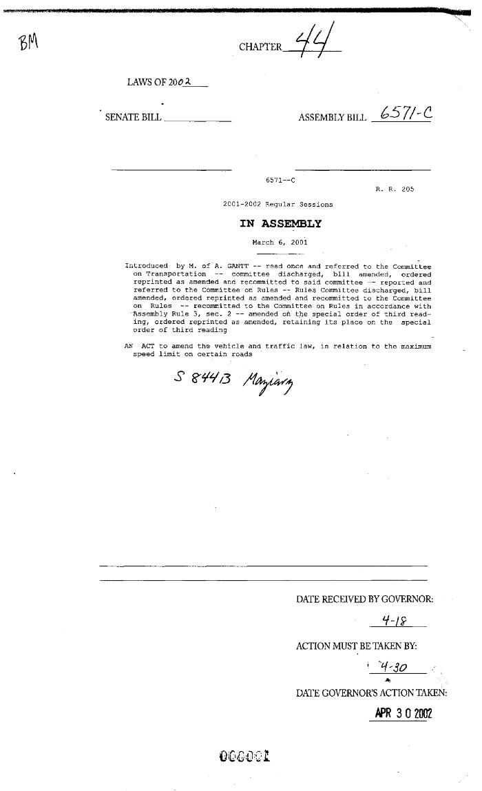 NYS Bill and Veto Jackets: 2002, Chapter 44