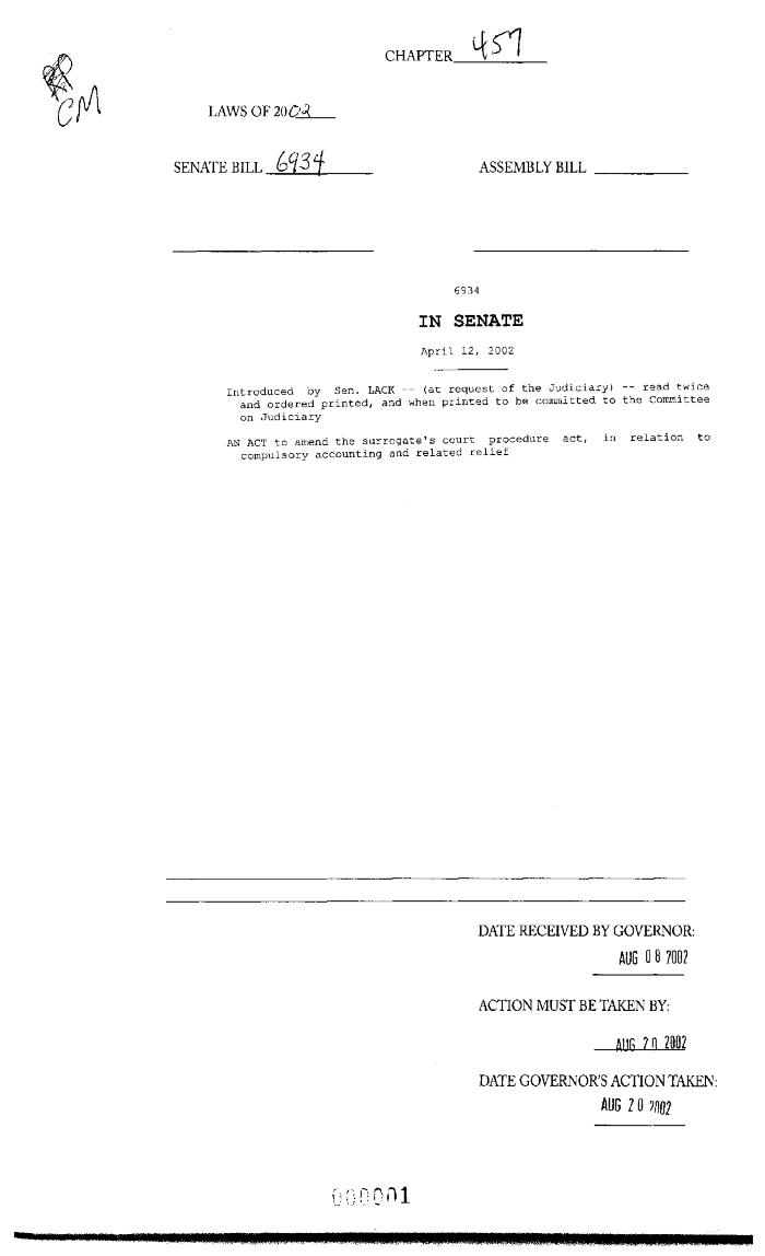 NYS Bill and Veto Jackets: 2002, Chapter 457