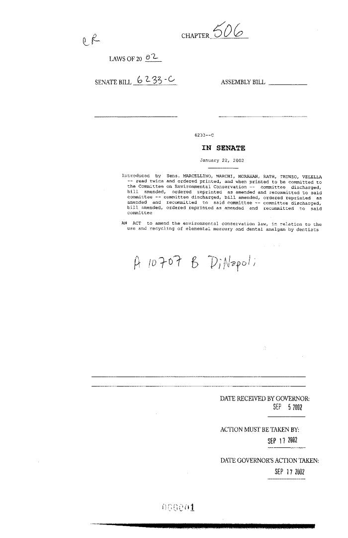 NYS Bill and Veto Jackets: 2002, Chapter 506
