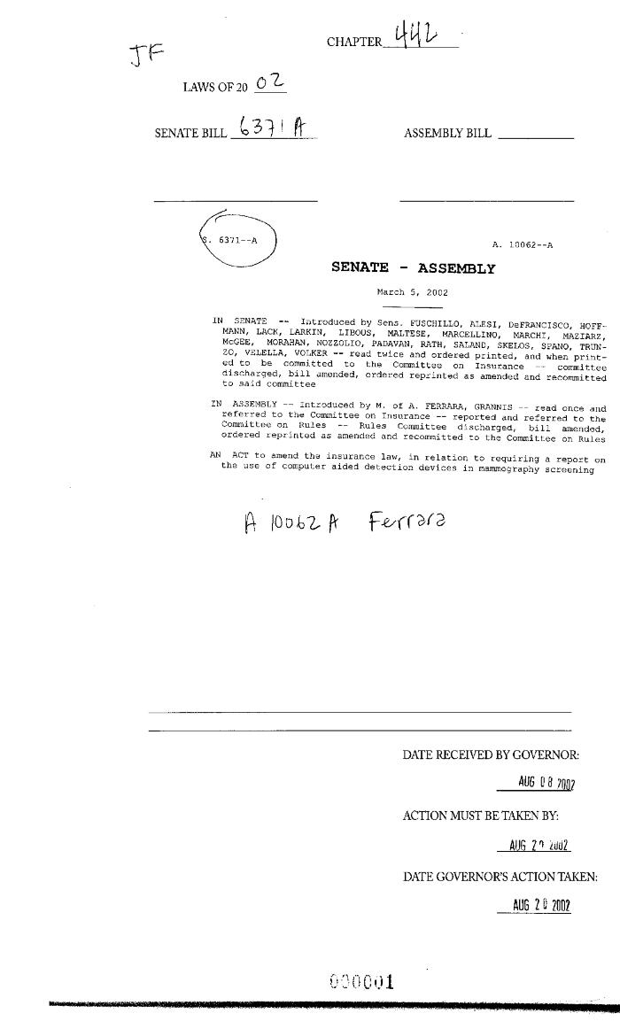NYS Bill and Veto Jackets: 2002, Chapter 442