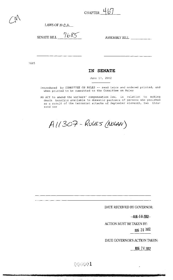 NYS Bill and Veto Jackets: 2002, Chapter 467