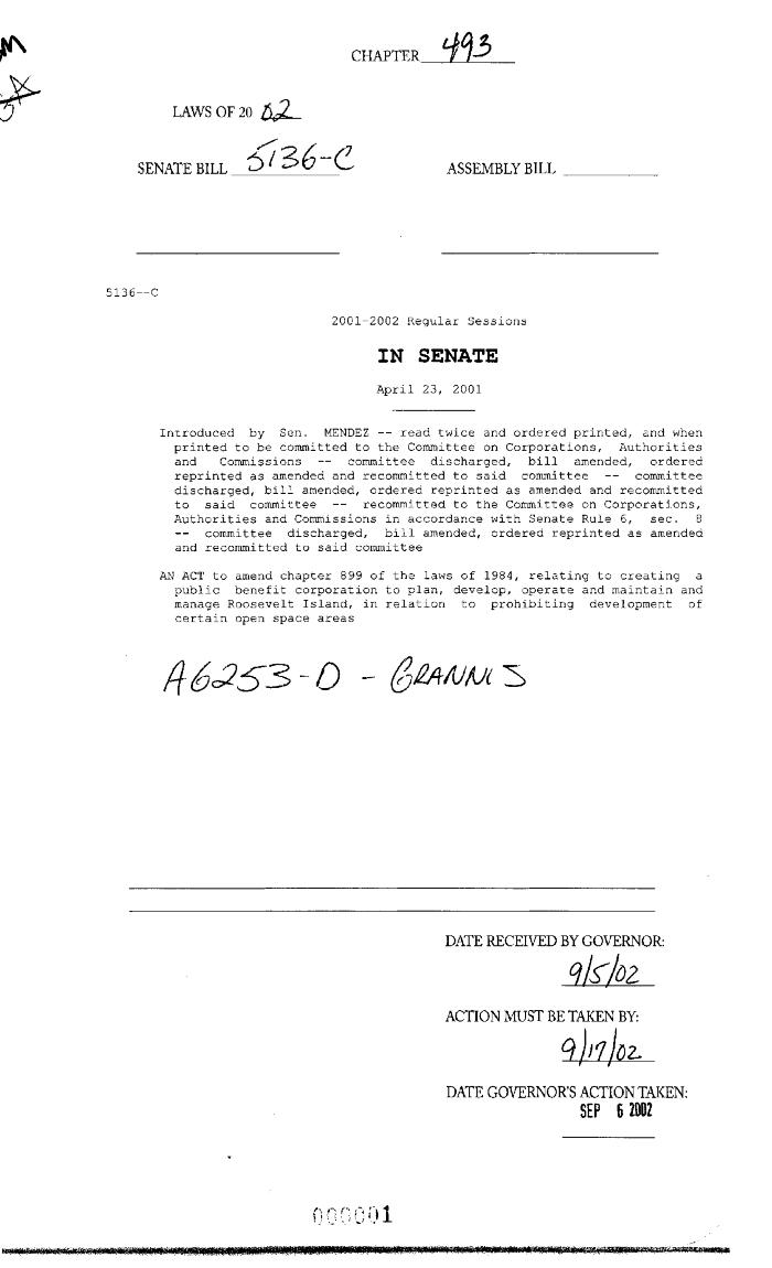 NYS Bill and Veto Jackets: 2002, Chapter 493