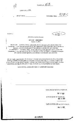 NYS Bill and Veto Jackets: 2002, Chapter 53