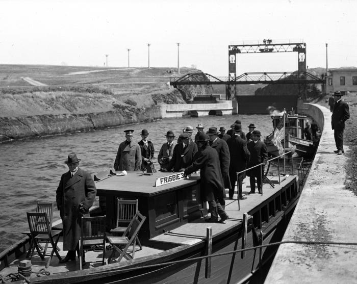 Barge Canal - Gov. Whitman and other state officers