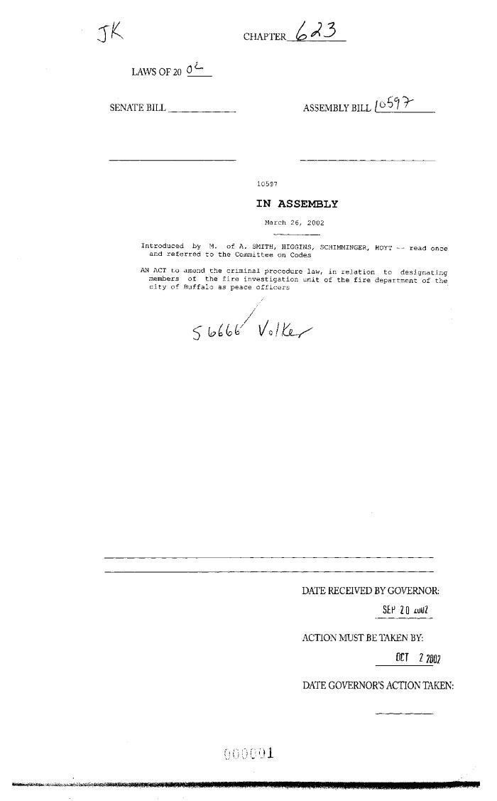 NYS Bill and Veto Jackets: 2002, Chapter 623