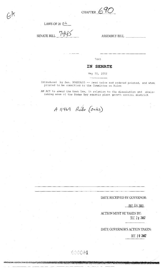 NYS Bill and Veto Jackets: 2002, Chapter 690