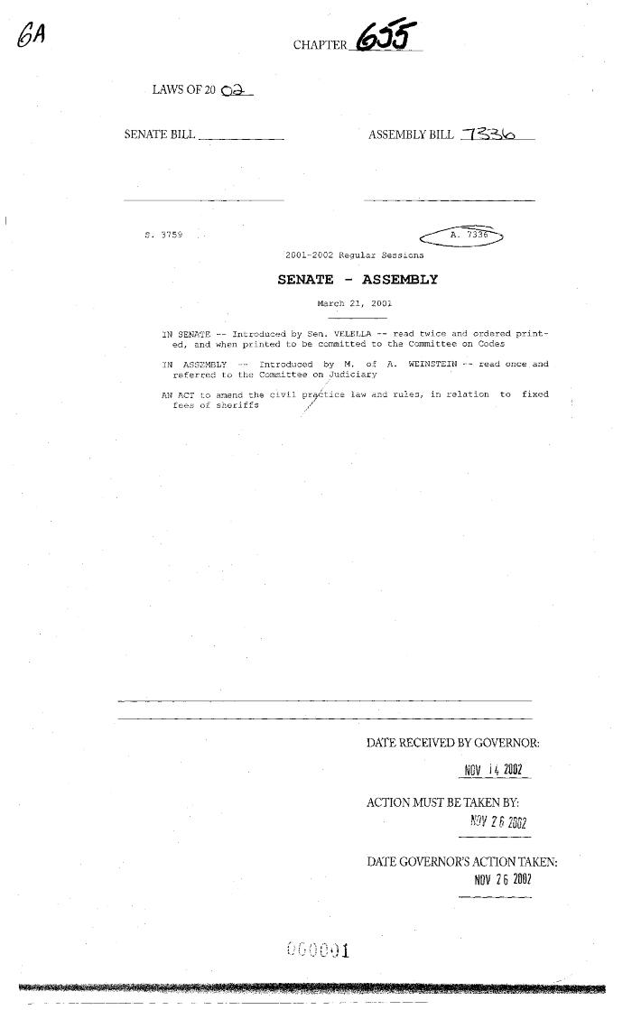NYS Bill and Veto Jackets: 2002, Chapter 655
