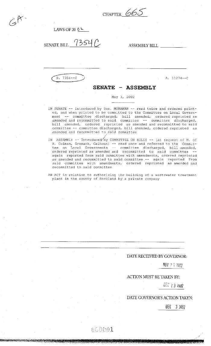 NYS Bill and Veto Jackets: 2002, Chapter 665