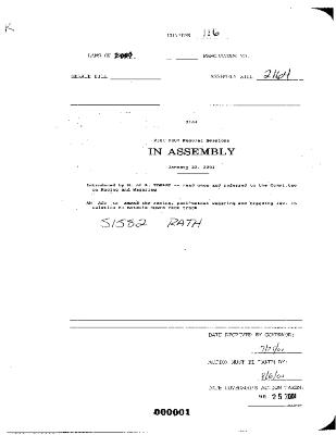 NYS Bill and Veto Jackets: 2001, Chapter 116