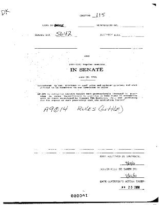 NYS Bill and Veto Jackets: 2001, Chapter 115