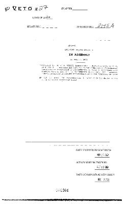 NYS Bill and Veto Jackets: 2002, Veto 27