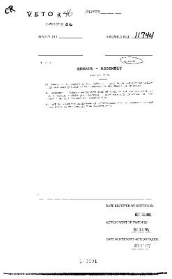 NYS Bill and Veto Jackets: 2002, Veto 46