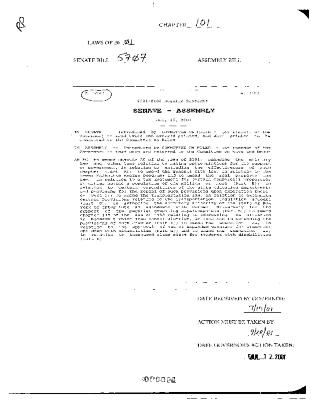NYS Bill and Veto Jackets: 2001, Chapter 101