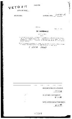 NYS Bill and Veto Jackets: 2002, Veto 19