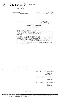 NYS Bill and Veto Jackets: 2002, Veto 10