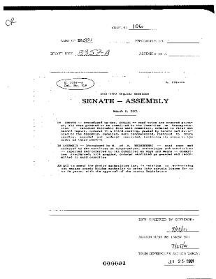 NYS Bill and Veto Jackets: 2001, Chapter 106
