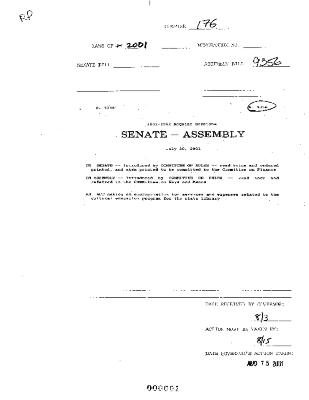 NYS Bill and Veto Jackets: 2001, Chapter 176