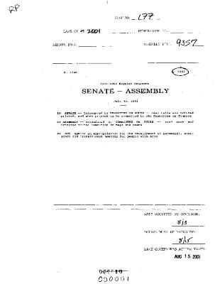 NYS Bill and Veto Jackets: 2001, Chapter 177