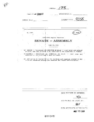 NYS Bill and Veto Jackets: 2001, Chapter 178
