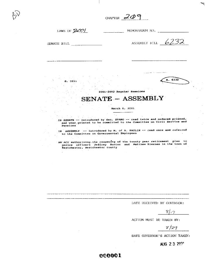 NYS Bill and Veto Jackets: 2001, Chapter 209