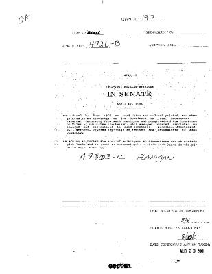 NYS Bill and Veto Jackets: 2001, Chapter 197
