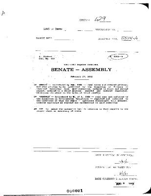 NYS Bill and Veto Jackets: 2001, Chapter 129
