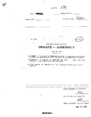 NYS Bill and Veto Jackets: 2001, Chapter 171