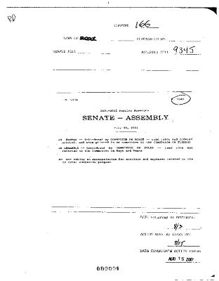 NYS Bill and Veto Jackets: 2001, Chapter 166
